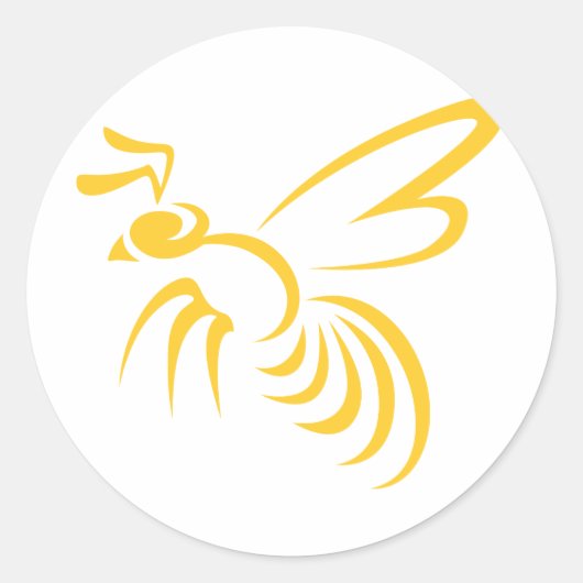 Yellow Hornet Logo Ronde Sticker (Voorkant)
