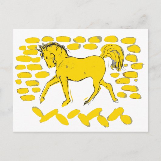 Yellow Horse Design Briefkaart (Voorkant)