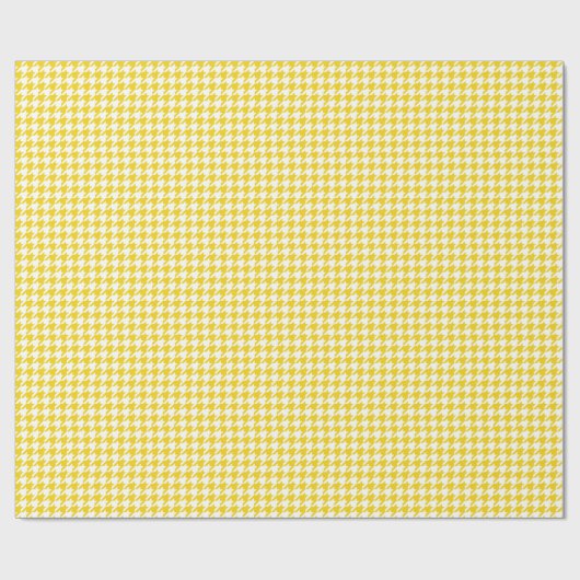 Yellow Houndstooth Pattern Cadeaupapier (Vlak)