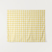 Yellow Houndstooth Tapestry Wandkleed (Voorkant (horizontaal))