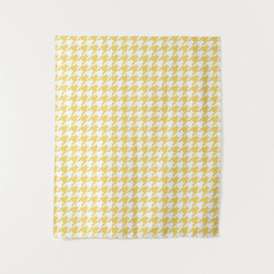 Yellow Houndstooth Tapestry Wandkleed