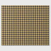 Yellow Houndstooth Textile Pattern Cadeaupapier (Vlak)