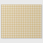 Yellow Houndstooth Textile Pattern Cadeaupapier (Vlak)