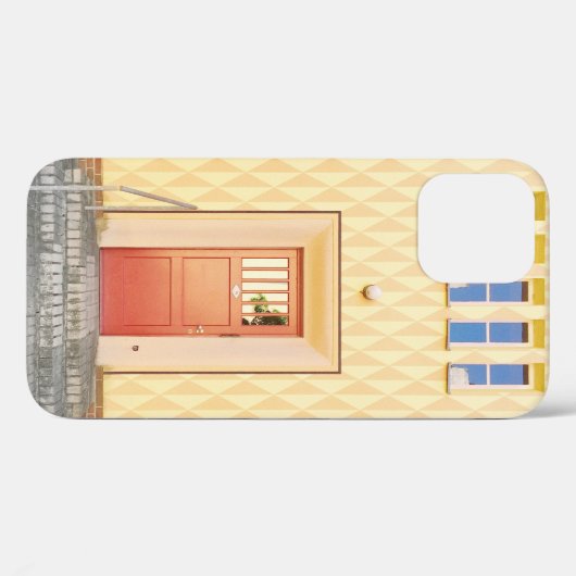 Yellow house illustration Case-Mate iPhone case (Achterkant (horizontaal))