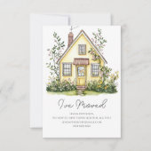 Yellow House Wildflower | Nieuw thuisadres Aankondiging (Voorkant)