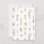 Yellow House Wildflower | Nieuw thuisadres Aankondiging (Achterkant)
