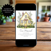 Yellow House Wildflower | Nieuw thuisadres Aankondiging