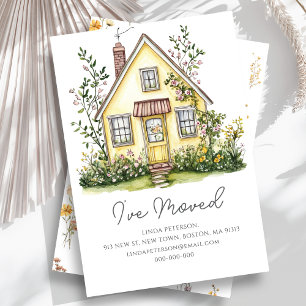 Yellow House Wildflower Nieuw thuisadres Aankondiging