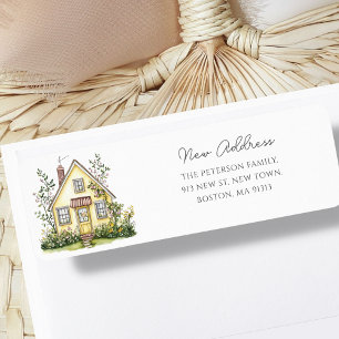 Yellow House Wildflower   Nieuw thuisadres Etiket