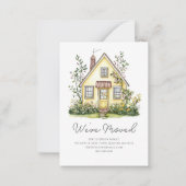 Yellow House Wildflower | Nieuw thuisadres Notitiekaartje (Voorkant)