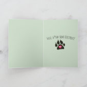 Yellow Husky Dog en Foliage Drawing Kaart (Binnen)