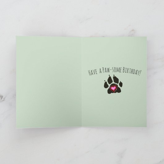 Yellow Husky Dog en Foliage Drawing Kaart (Binnen)