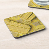 Yellow ice cream conpose bier onderzetter (Linkerzijde)