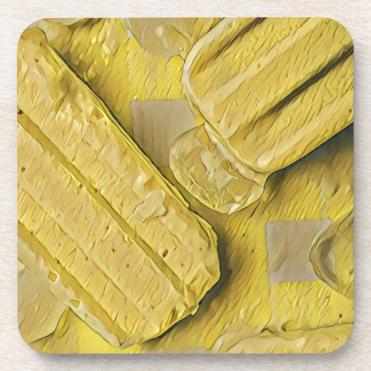 Yellow ice cream conpose bier onderzetter (Voorkant)