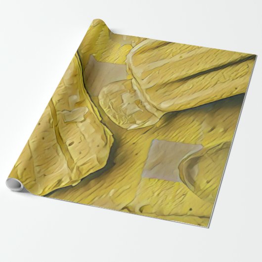 Yellow ice cream conpose cadeaupapier (Uitgerold)