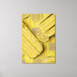 Yellow ice cream conpose canvas afdruk