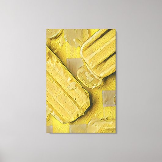Yellow ice cream conpose canvas afdruk (Voorkant)