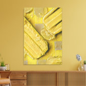 Yellow ice cream conpose canvas afdruk (Insitu (Woonkamer))