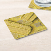 Yellow ice cream conpose kartonnen onderzetters (Schuin)