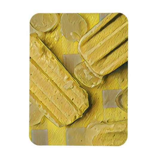 Yellow ice cream conpose magneet (Verticaal)