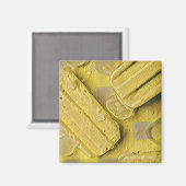 Yellow ice cream conpose magneet (Voorkant / Achterkant)
