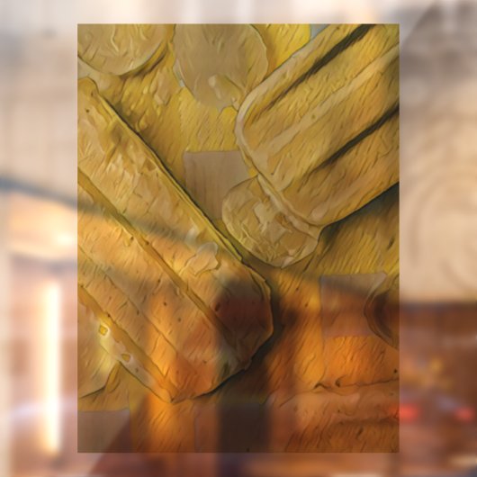 Yellow ice cream conpose raamsticker (Vel 2)