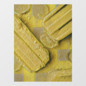 Yellow ice cream conpose raamsticker (Vel)