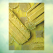 Yellow ice cream conpose raamsticker (Vel 3)