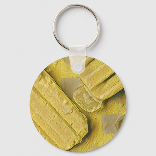 Yellow ice cream conpose sleutelhanger (Voorkant)