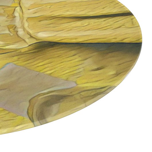 Yellow ice cream conpose snijplank (Hoek)