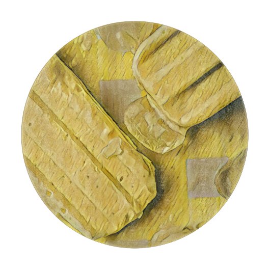 Yellow ice cream conpose snijplank (Voorkant)