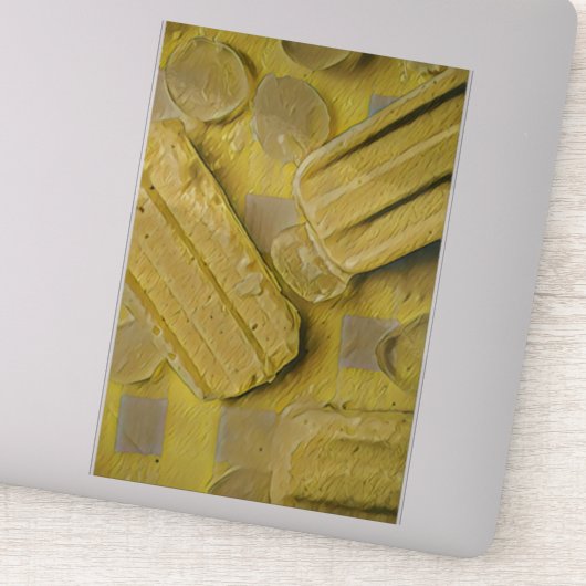 Yellow ice cream conpose sticker (Detail)