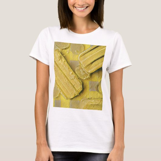 Yellow ice cream conpose t-shirt (Voorkant)