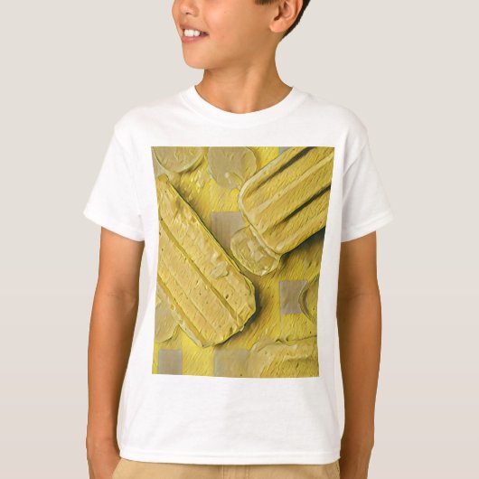Yellow ice cream conpose t-shirt (Voorkant)