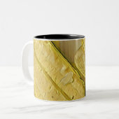 Yellow ice cream conpose tweekleurige koffiemok (Voorkant links)