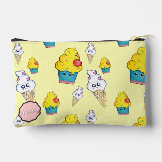 Yellow Ice Cream Popsicle Pencil Case Etui (Achterkant)