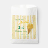 Yellow Ice Cream Sprinkle Summer Birthday Party  Bedankzakje (Voorkant)