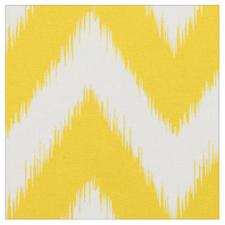 Yellow Ikat Chevron Stof