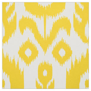 Yellow Ikat Pattern Stof
