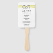 Yellow Infinity bruiloft programma fans Handwaaier (Voorkant)