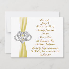 Yellow Infinity Heart Bachelorette Party nodigt ui Kaart