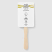 Yellow Infinity Heart Trouwprogramma Fans Handwaaier (Achterkant)