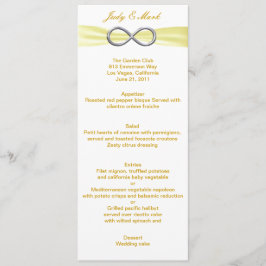 Yellow Infinity Wedding Menu Card