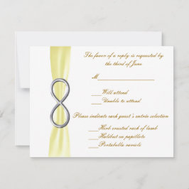 Yellow Infinity Wedding Response Kaart