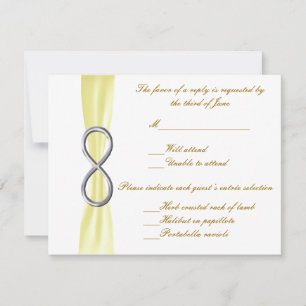 Yellow Infinity Wedding Response Kaart
