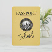 Yellow Ireland Passport Bewaar de datum Save The Date (Staand voorkant)