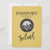 Yellow Ireland Passport Bewaar de datum Save The Date (Voorkant)