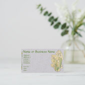 Yellow Iris Floral Business Profile Card Visitekaartje (Staand voorkant)