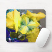 Yellow Iris Mousepad Muismat (Met muis)
