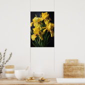Yellow Iriss Flower Art Print Poster (Keuken)